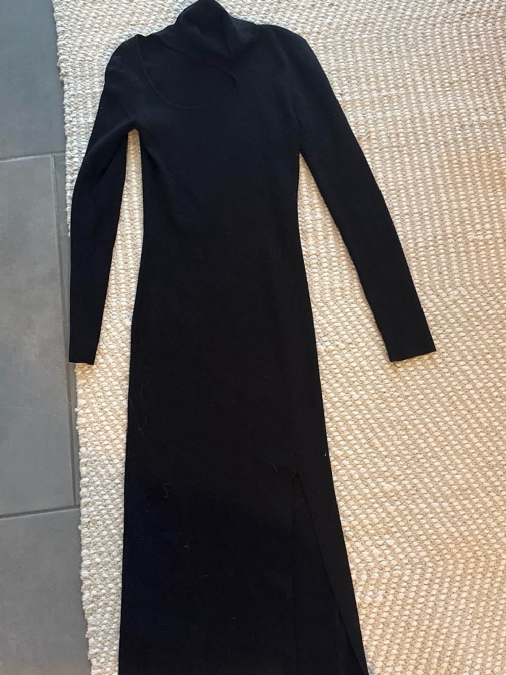 Forever 21 Black Long-Sleeve Maxi Turtleneck Dress